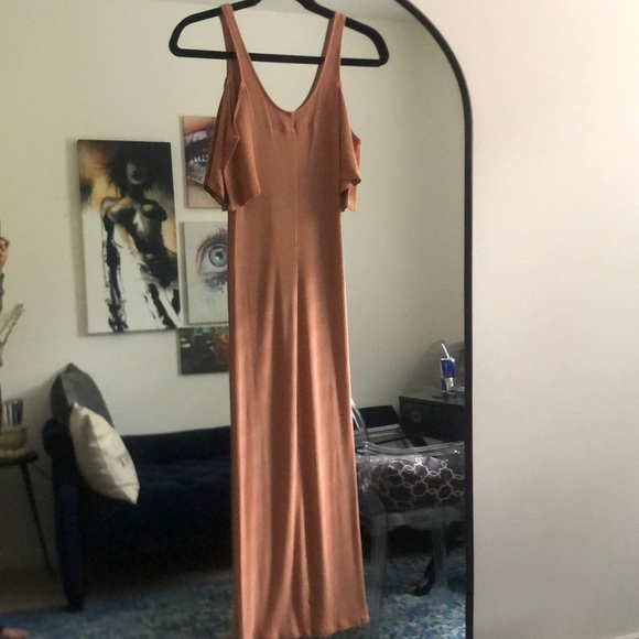 Enza Costa Silk Ribbed OTS Sleeve Midi Dress EUC S - Picture 13 of 14